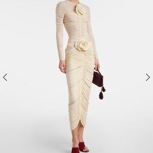 Chic Cream Long Sleeve Top and Skirt